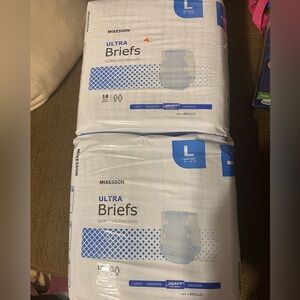 36 McKesson Ultra Heavy Absorbency Adult Disposable Brief Diapers L Tab Closure